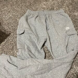 Nike Light Gray Cargo Joggers